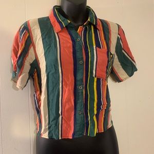 Small striped top button down.